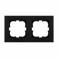 Ramka podwójna seria Karell czarny metalik Exen