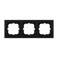 Ramka potrójna seria Karell czarny metalik Exen
