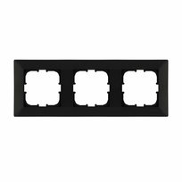 Ramka potrójna seria Odak czarny metalik Exen