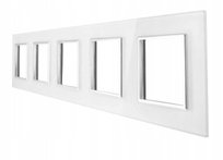 RAMKA SZKLANA GNIAZDKO GNIAZDO PIĘCIOKROTNA BIAŁA