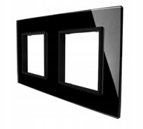 RAMKA SZKLANA GNIAZDKO GNIAZDO PODWÓJNA CZARNA 2