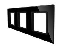 RAMKA SZKLANA GNIAZDKO GNIAZDO POTRÓJNA CZARNA 3