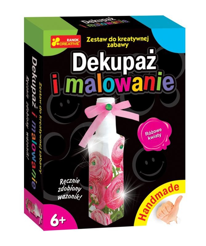 Ranok-Creative, Dekupaż i malowanie, Różowe kwiaty