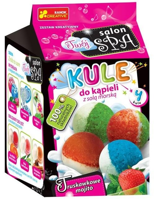 Ranok-Creative, Kule do kąpieli z solą morską, Truskawkowe mojito, zestaw