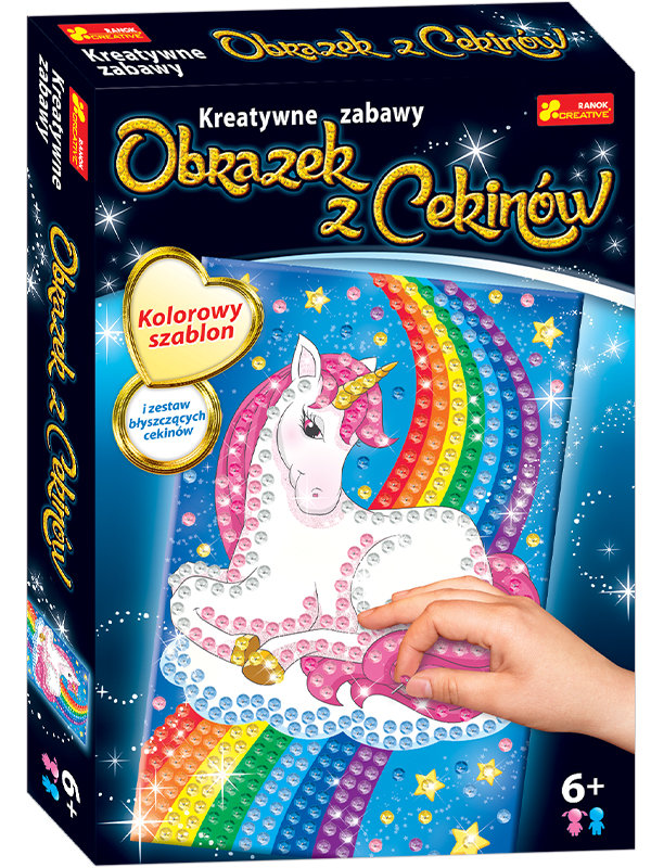 Ranok-Creative, zestaw kreatywny Cekinowy Obrazek Jednorożec