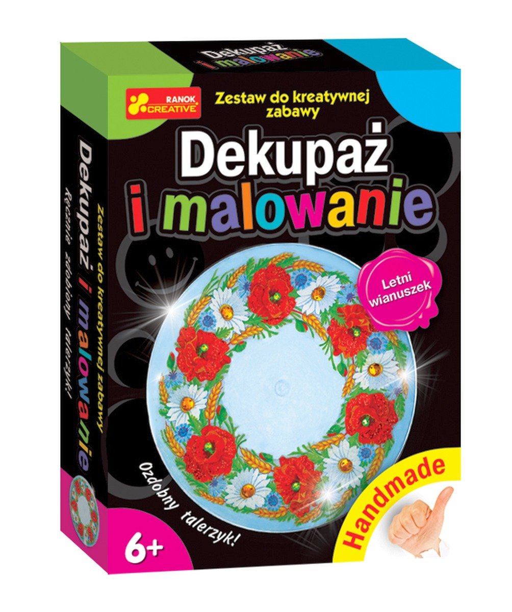 Ranok-Creative, zestaw kreatywny Dekupaż i malowanie Letni wianuszek