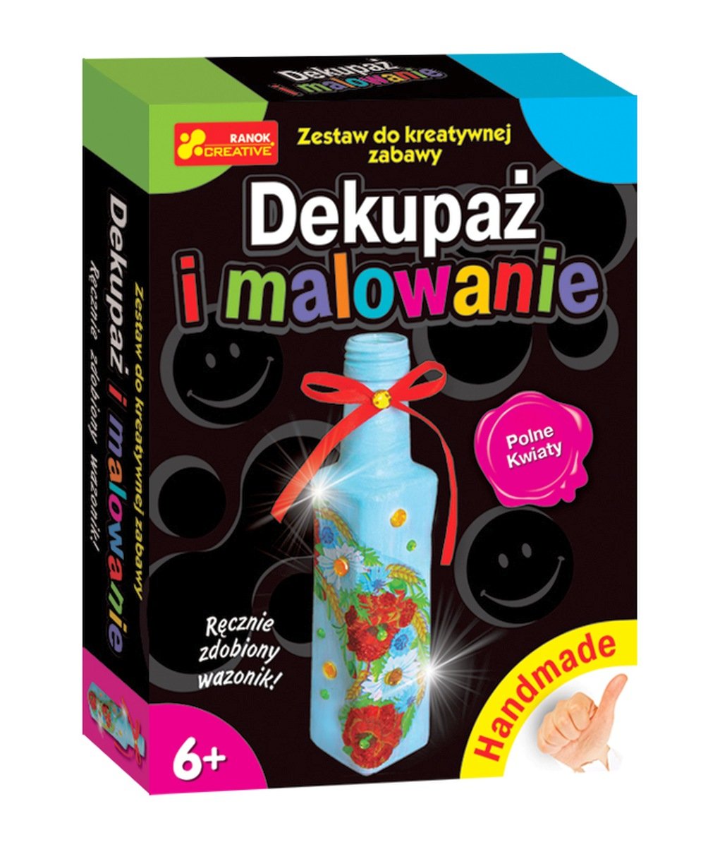 Ranok-Creative, zestaw kreatywny Dekupaż i malowanie Polne kwiaty