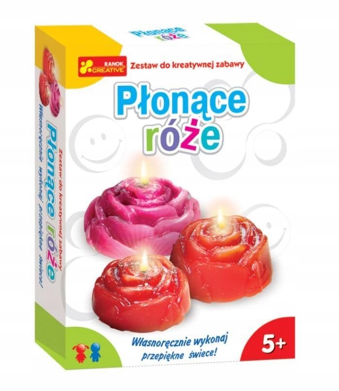 Ranok-Creative, zestaw kreatywny Świeczki płonące róże