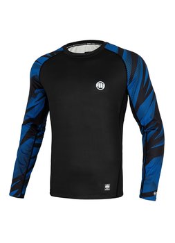 Rash guard longsleeve BELT NEW LOGO Czarny/Niebieski M - Pitbull West Coast