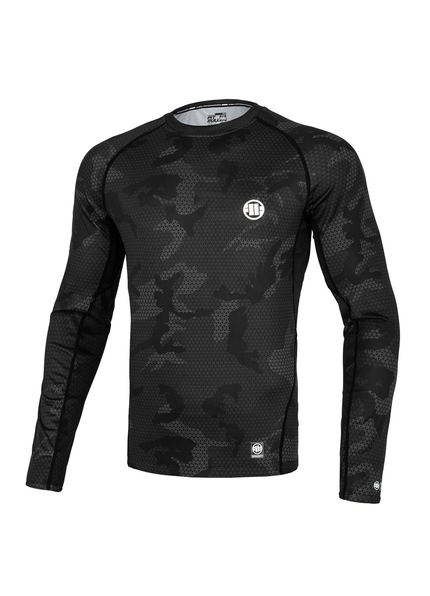 Rash guard longsleeve NET CAMO NEW LOGO 2 All Black Camo XXL Pitbull