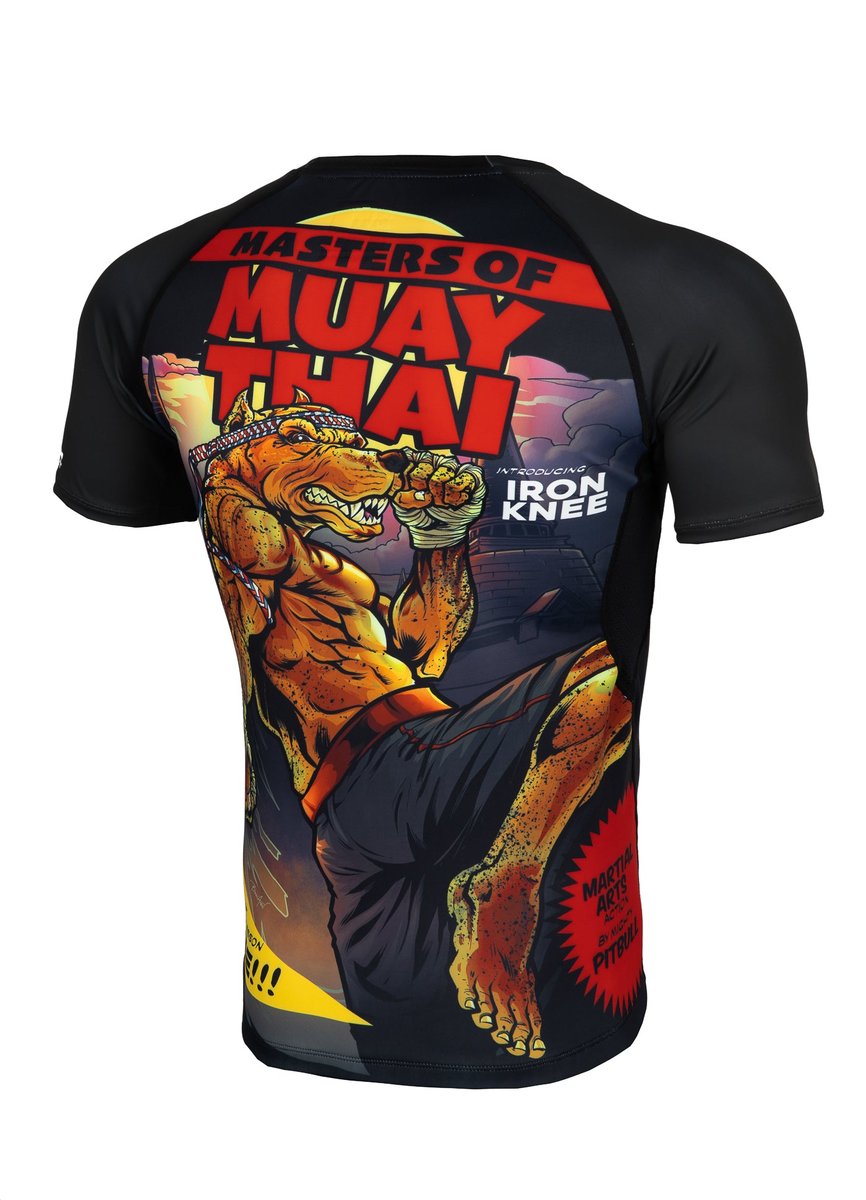 Rash Guard MUAY THAI HILLTOP Czarny XXL Pitbull West Coast Sport