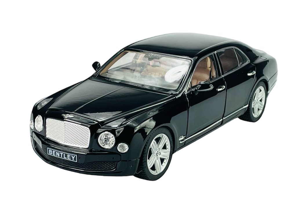 Miniature RASTAR 1/18 Bentley Mulsanne 2010, Beige Métal, Tous Ouvrants, Neuve En Boîte