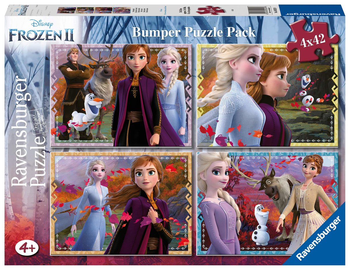 Ravensburger: Frozen 2 Puzzle 4x42 Bumper Pack, 05023 - Ravensburger ...