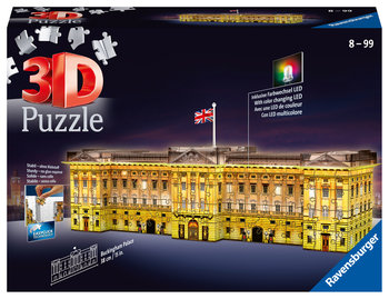 Ravensburger, Puzzle 3D, Budynki nocą, Buckingham Pałac, 216 el. - Ravensburger