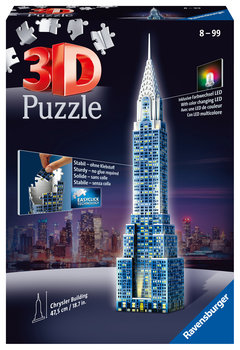 Ravensburger, Puzzle 3D, Budynki nocą, Chrysler Building, 227 el. - Ravensburger