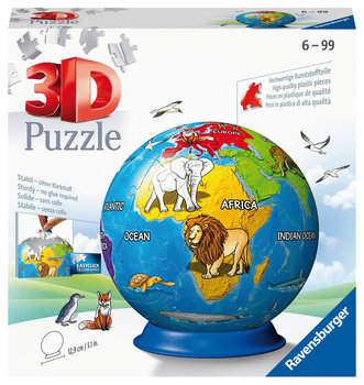Ravensburger, puzzle, 3D Dziecinny globus, 72 el. - Ravensburger
