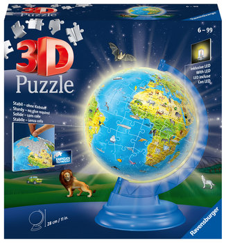 Ravensburger, puzzle 3d, globus podświetlany, 188 el. - Ravensburger