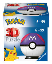 Ravensburger, puzzle 3D Kula Pokemon Master Ball, 54 el.