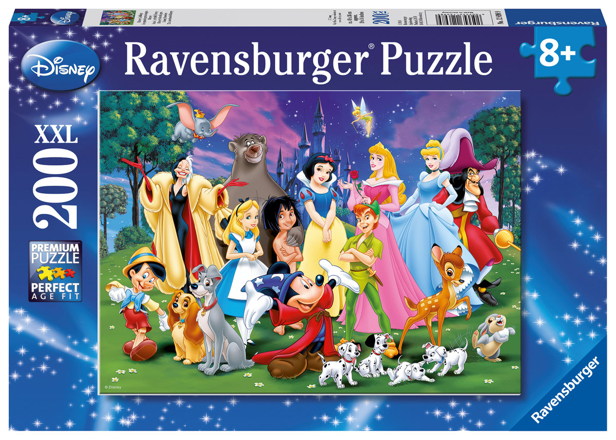 Ravensburger, puzzle, Disney, Ulubione postacie z bajek, XXL, 200 el.