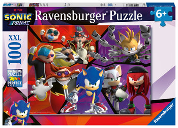 Ravensburger, puzzle dla dzieci 2D, XXL, Sonic Prime 100 el. - Ravensburger