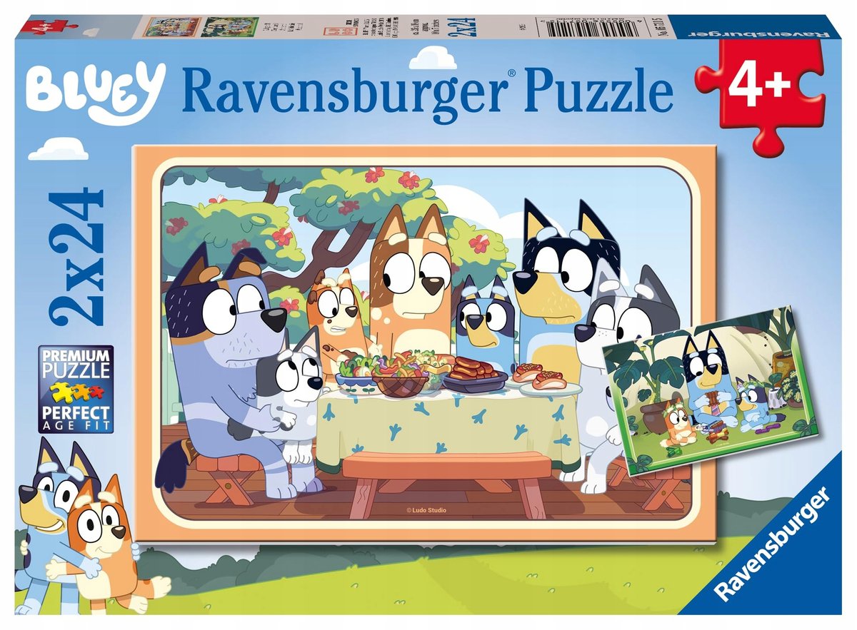 RAVENSBURGER Puzzle Dla Dzieci Bluey 2x24 Elementy Od 4 Lat - Inna ...