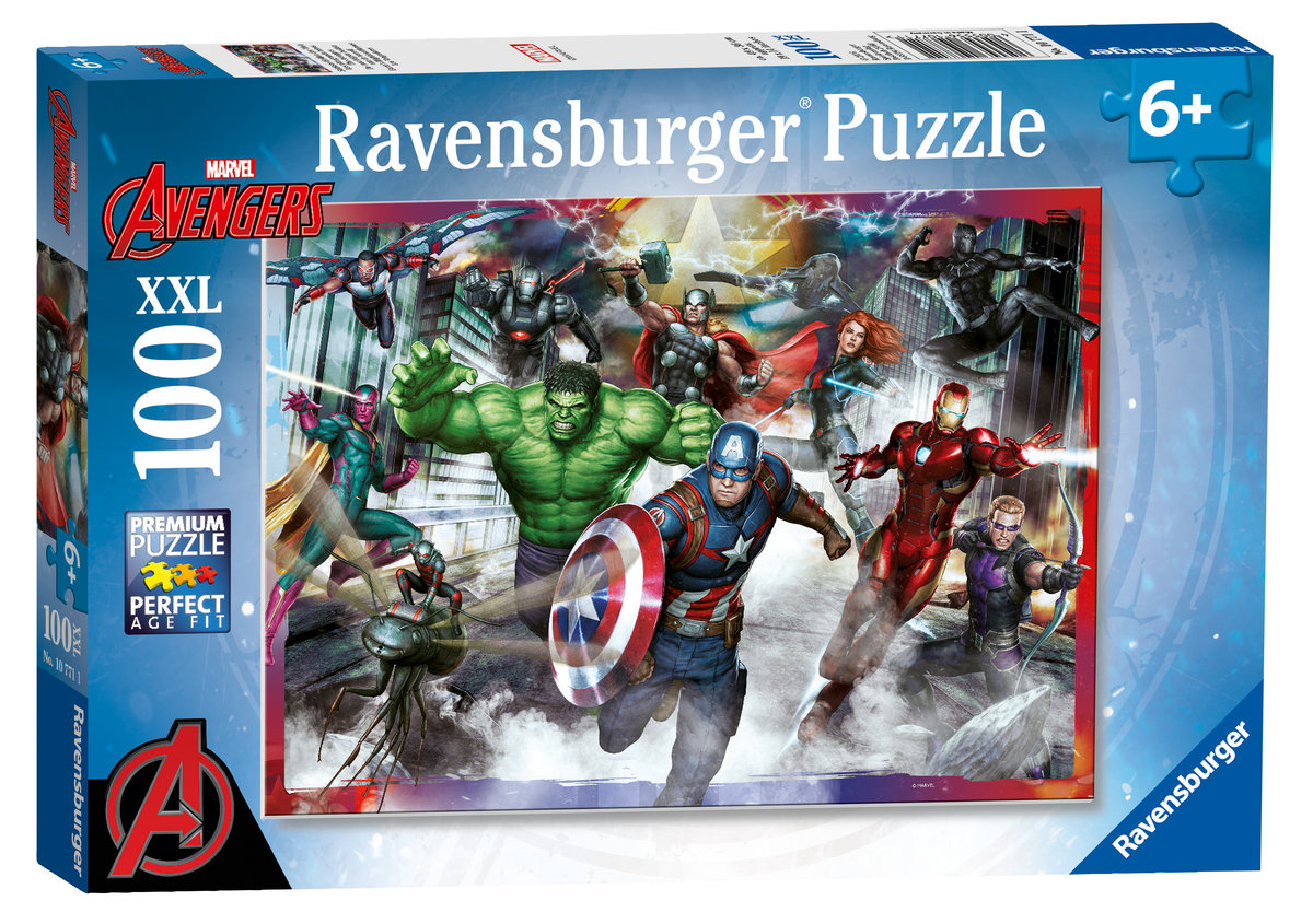 Фото - Пазли й мозаїки Ravensburger , puzzle, dla dzieci XXL Avengers Assemble, 100 el. 