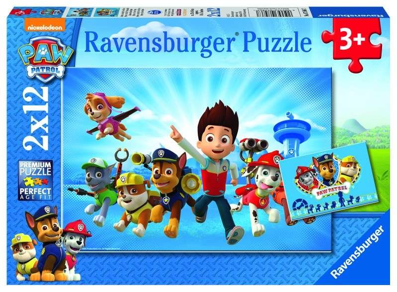 Ravensburger, puzzle, Drużyna Psi Patrol, 2x12 el.