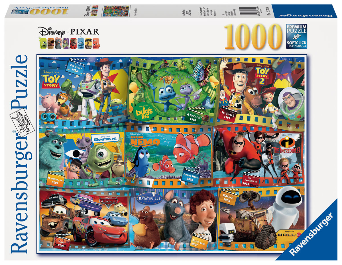 Ravensburger, puzzle, Filmy Disney, Pixar, 1000 el.