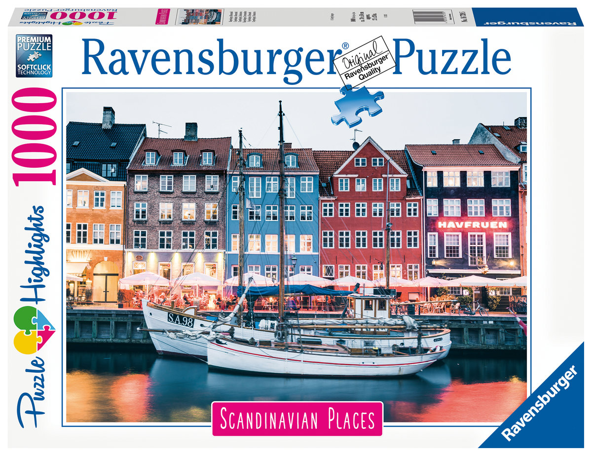 Ravensburger, puzzle, Highlights, Skandynawskie Miasto, 1000 el.
