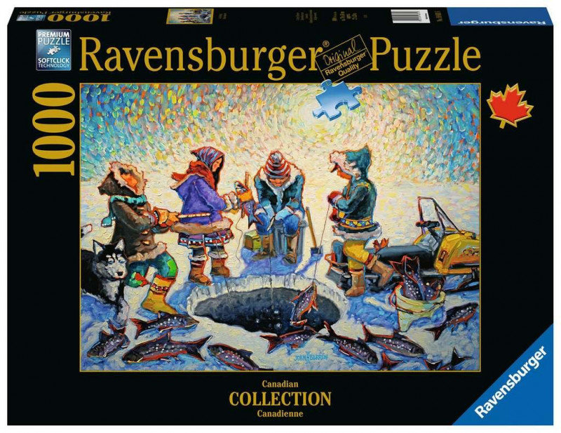 Фото - Пазли й мозаїки Ravensburger , puzzle, Łowienie pod lodem, 1000 el. 