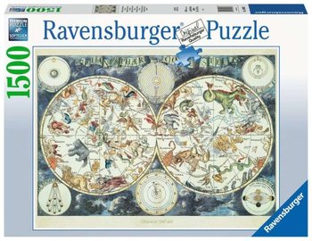 Ravensburger, puzzle, Mapa z fantastycznymi zwierzętami, 1500 el. - Ravensburger