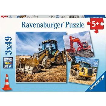 Ravensburger, puzzle, Maszyny budowlane, 3x49 el. - Ravensburger