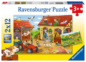 Ravensburger, puzzle, Praca na farmie, 2x12 el. - Ravensburger