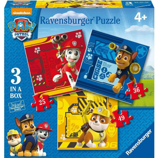 Ravensburger, puzzle, Psi Patrol, 25/36/49 el.