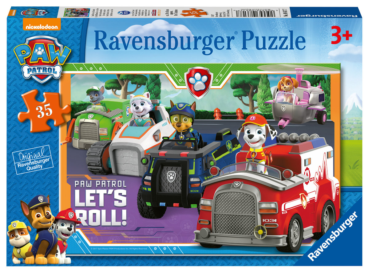 Ravensburger, puzzle, Psi Patrol, 35 el.