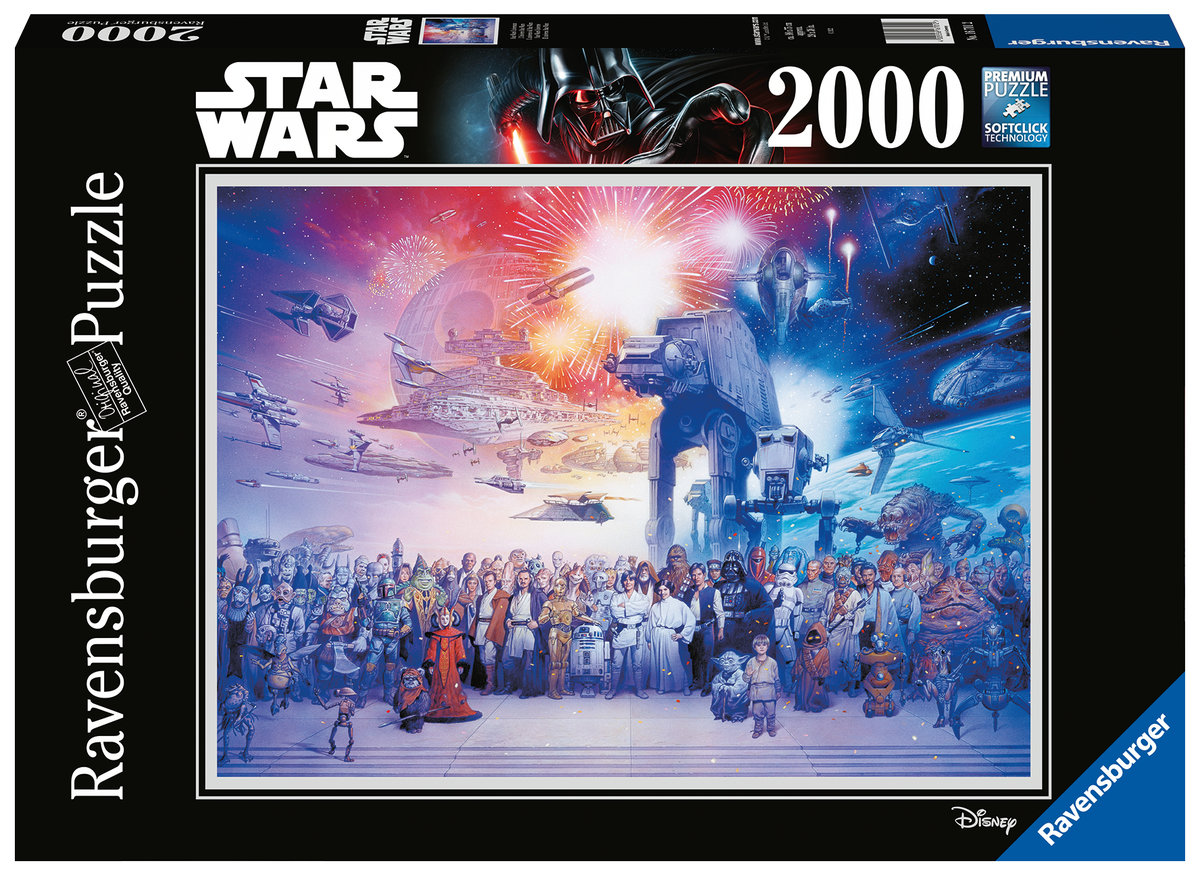 Ravensburger, puzzle, Star Wars, Uniwersum Gwiezdnych Wojen, 2000 el.