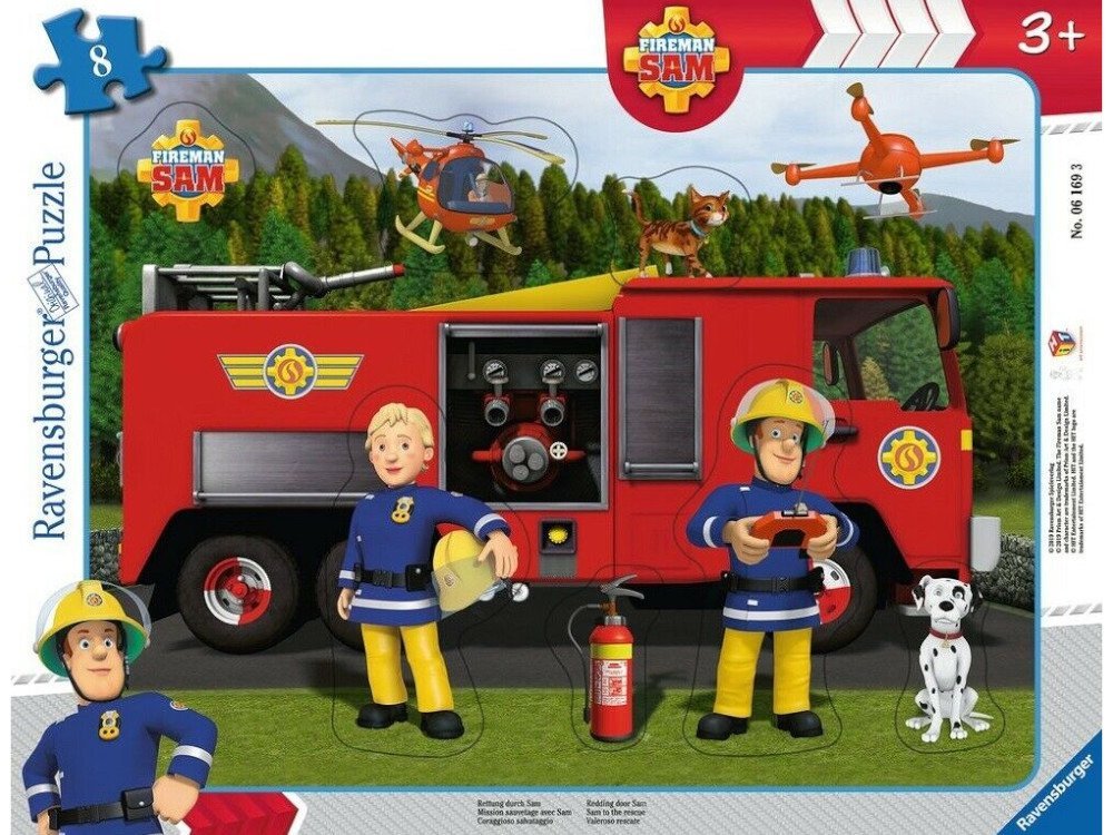 Ravensburger, puzzle, Stażak Sam, 8 el.
