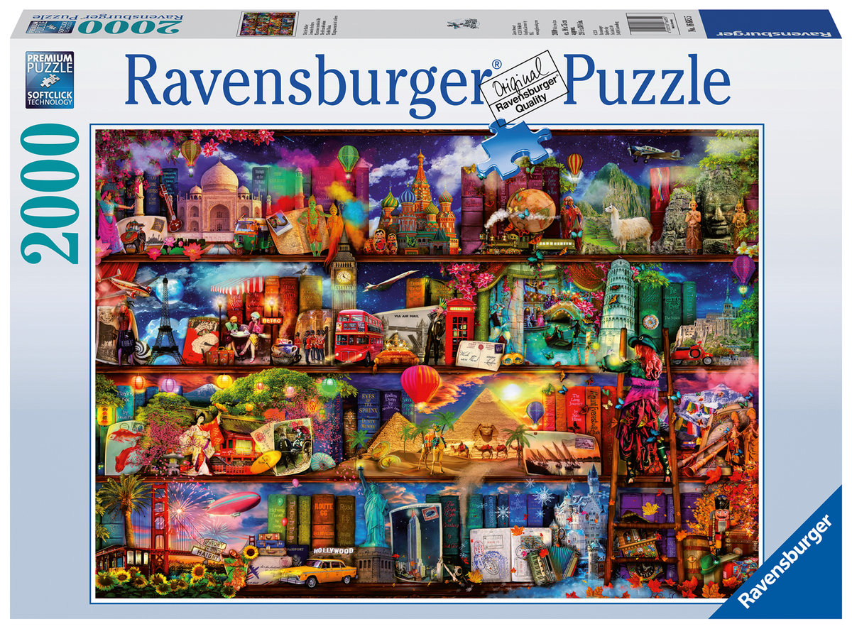 Ravensburger, puzzle, Świat książek, 2000 el.