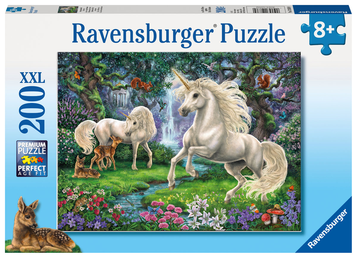Ravensburger, puzzle, Tajemnicze jednorożce, XXL, 200 el.