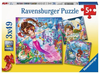 Ravensburger, puzzle, Urocze syrenki, 3x49 el. - Ravensburger
