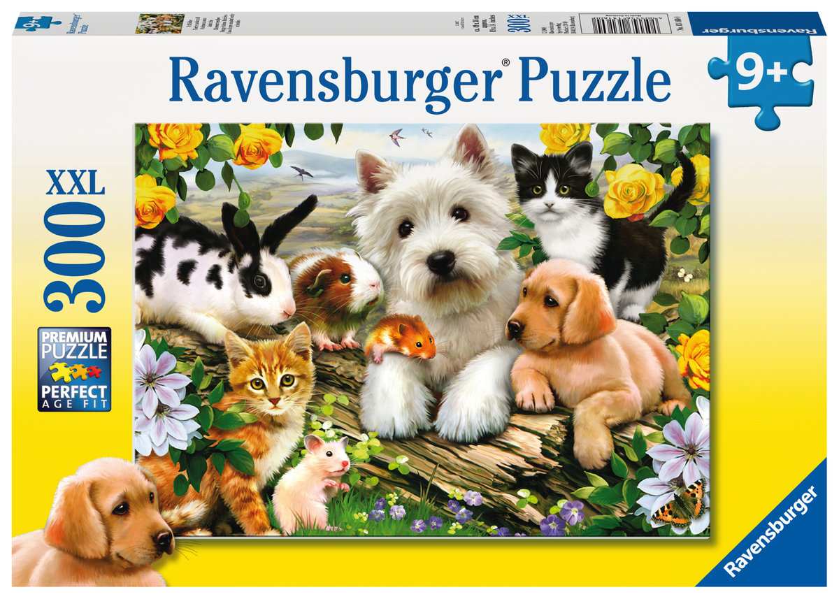 Ravensburger, puzzle, XXL, Przyjaciele zwierząt, 300 el.