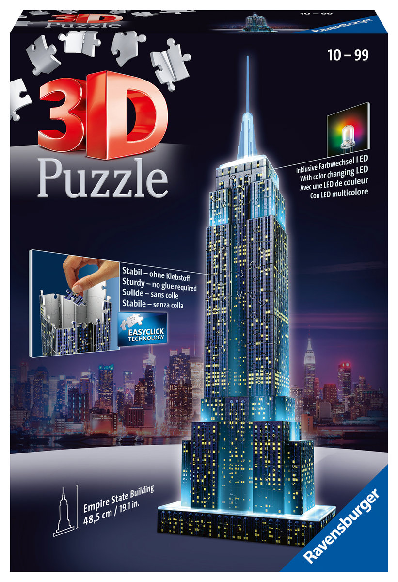 Ravensburger, Pzzle 3D, Empire State Building, 216 el.