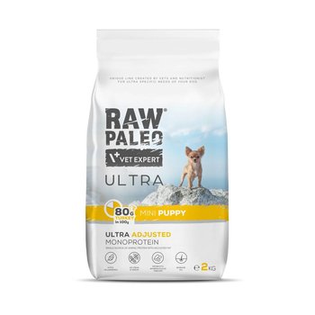 Raw Paleo Ultra Turkey Mini Puppy 2kg Monoproteinowa Sucha Karma Z Indykiem Dla Szczeniąt Małych Ras - RAW PALEO