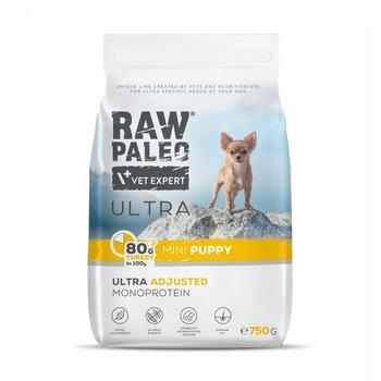 Raw Paleo Ultra Turkey Mini Puppy 750g Monoproteinowa Sucha Karma Z Indykiem Dla Szczeniąt Małych Ras - RAW PALEO