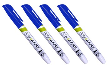 Rawmark, zestaw 4 markerów suchościeralnych, niebieski - Gline