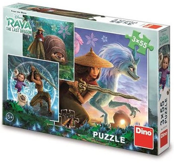 Raya i ostatni smok Puzzle 3 w 1, 3x55 el. trzy układanki z filmu w jednym pudełku wiek dziecka 5+ puzzle licencyjne - Dino Toys