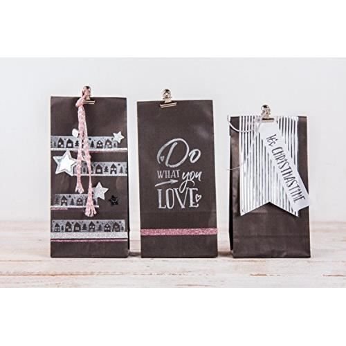 Rayher Hobby Rayher Torebka papierowa z płaskim dnem, 25 szt., czarna ...