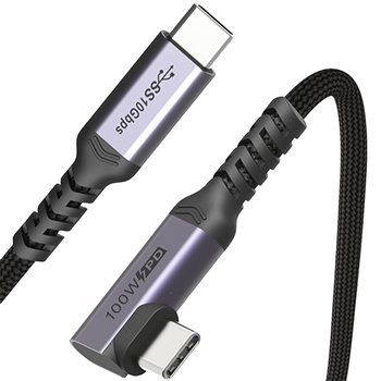 Reagle Kabel Kątowy Thunderbolt 3 Usb-C 100W 4K 60Hz 0,5M - Reagle