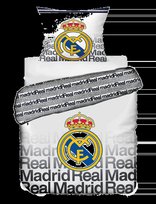 Real Madryt Komplet Pościeli Królewskich 140 X 200 Cm  Bawełniany Pilka Nożna