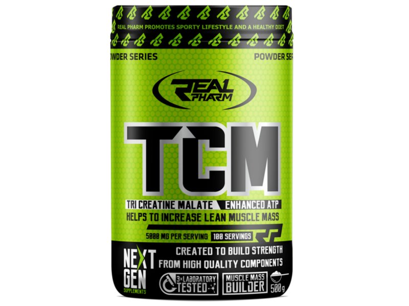 Real Pharm, Kreatyna, TCM, 500 g, cytryna